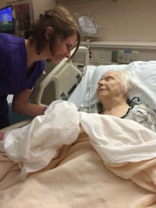 UW Madison student and CNA Cassi Brucker with her grandmother